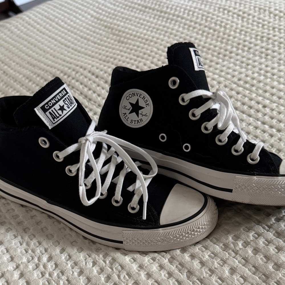 Converse Black and White Quarter High-Tops